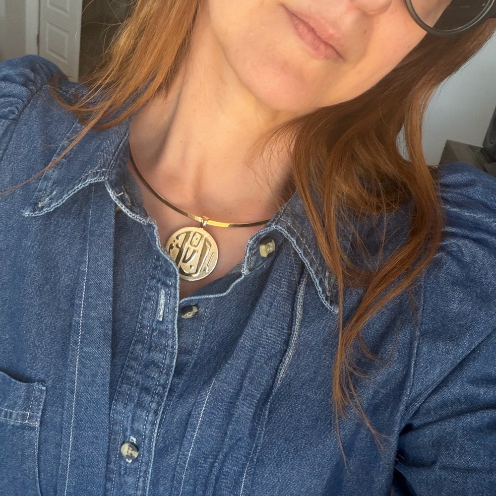 Poppy- Women's Blue Button Down Shirt